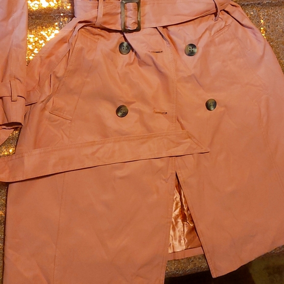 Antonio Melani Trench Coat, Size Large, Salmon - Picture 2 of 5